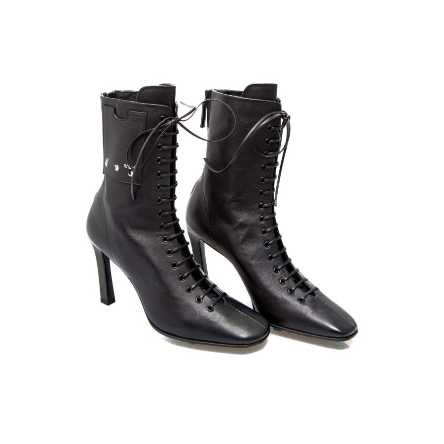 Dames Off white Boots | Off White High Heel Ankle Boot