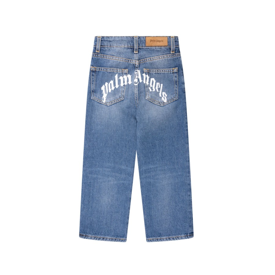 Kids Palm angels Kids Clothes | Palm Angels Logo Denim Pants