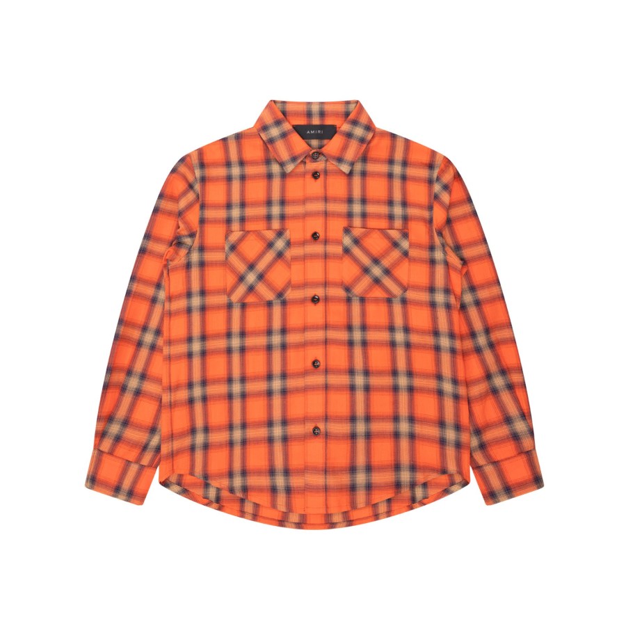 Kids Amiri Kids Clothes | Amiri Logo Flannel Shirt