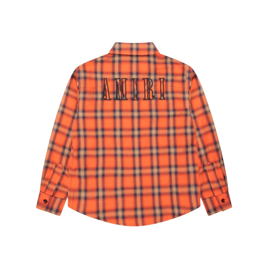 Kids Amiri Kids Clothes | Amiri Logo Flannel Shirt