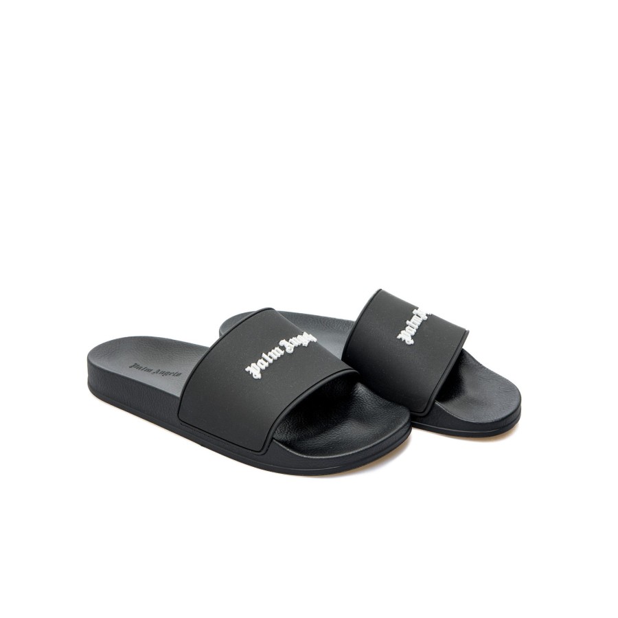 Heren Palm angels Sandals | Palm Angels Logo Pool Slider