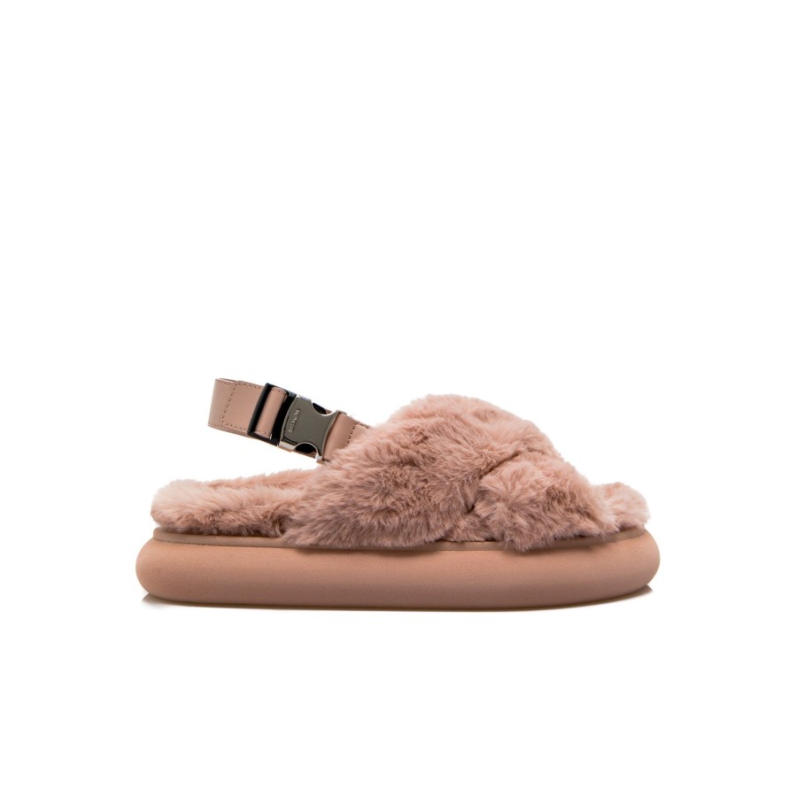 Dames Moncler Sandals | Moncler Solarisse Fur Sandal