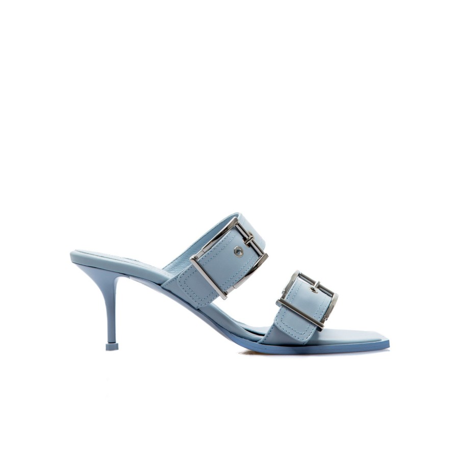 Dames Alexander mcqueen Sandals | Alexander Mcqueen Dbl Buckle Punk Mule