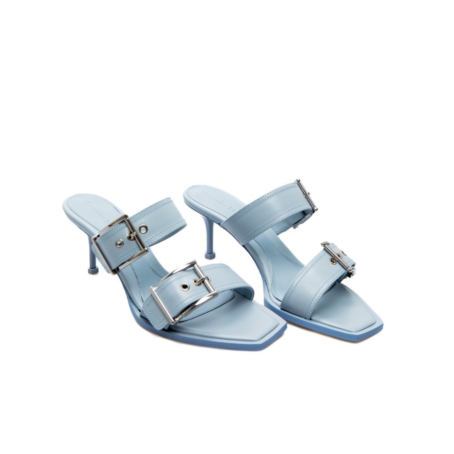 Dames Alexander mcqueen Sandals | Alexander Mcqueen Dbl Buckle Punk Mule