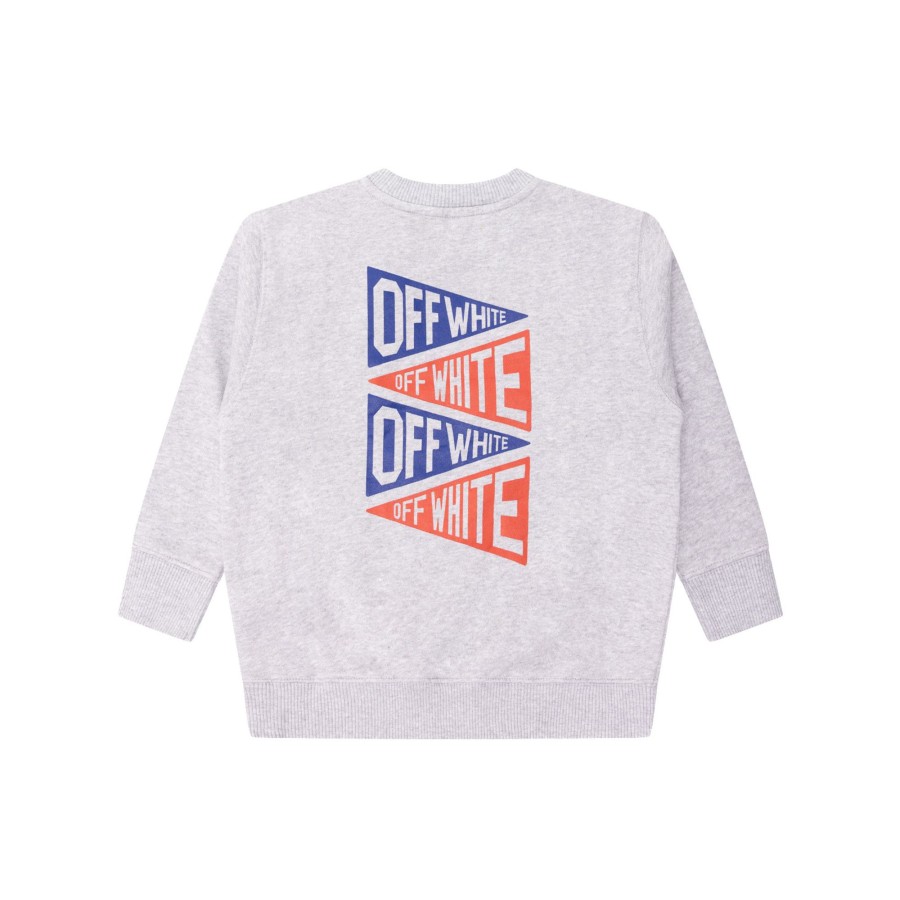 Kids Off white Kids Clothes | Off White Logo Flags Crewneck