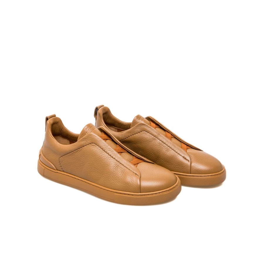 Heren Zegna Sneakers | Zegna Ll Triple Stitch Low-Top