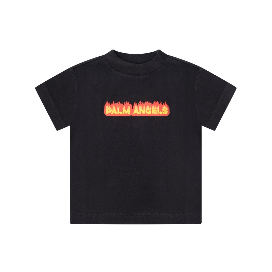 Kids Palm angels Kids Clothes | Palm Angels Flames T-Shirt S/S