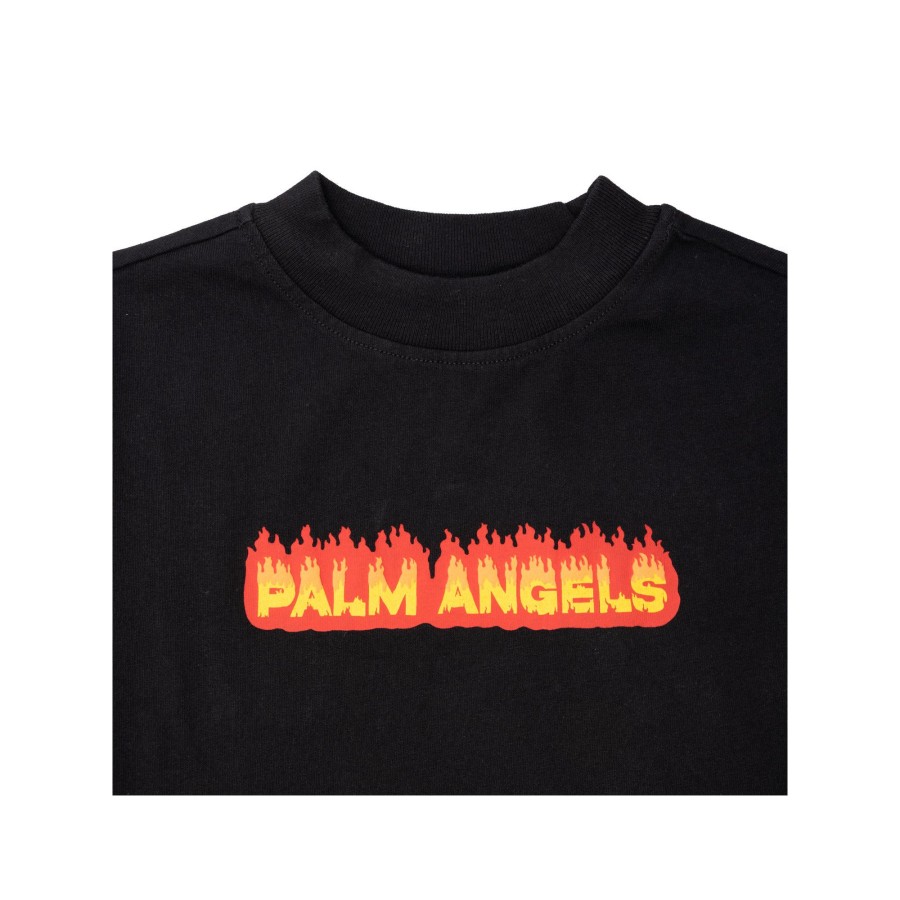 Kids Palm angels Kids Clothes | Palm Angels Flames T-Shirt S/S