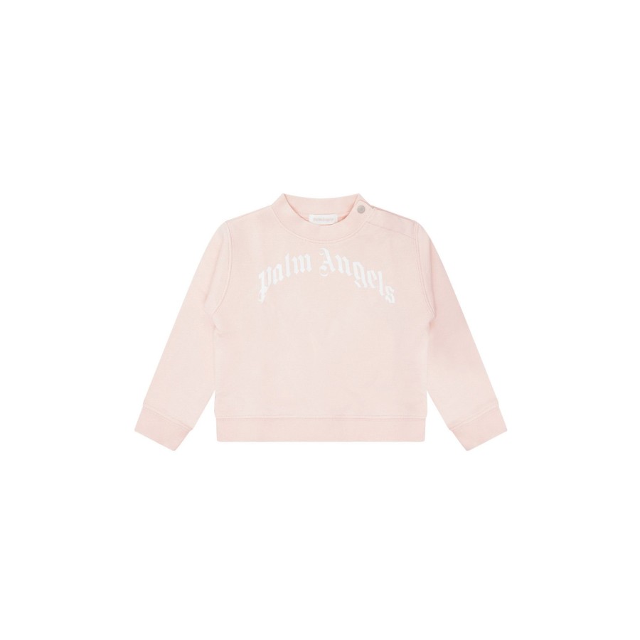 Kids Palm angels Kids Clothes | Palm Angels Curved Logo Crew