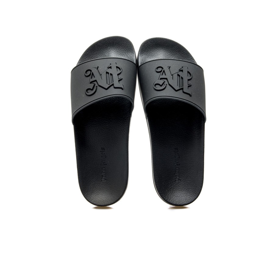 Heren Palm angels Sandals | Palm Angels Monogram Pool