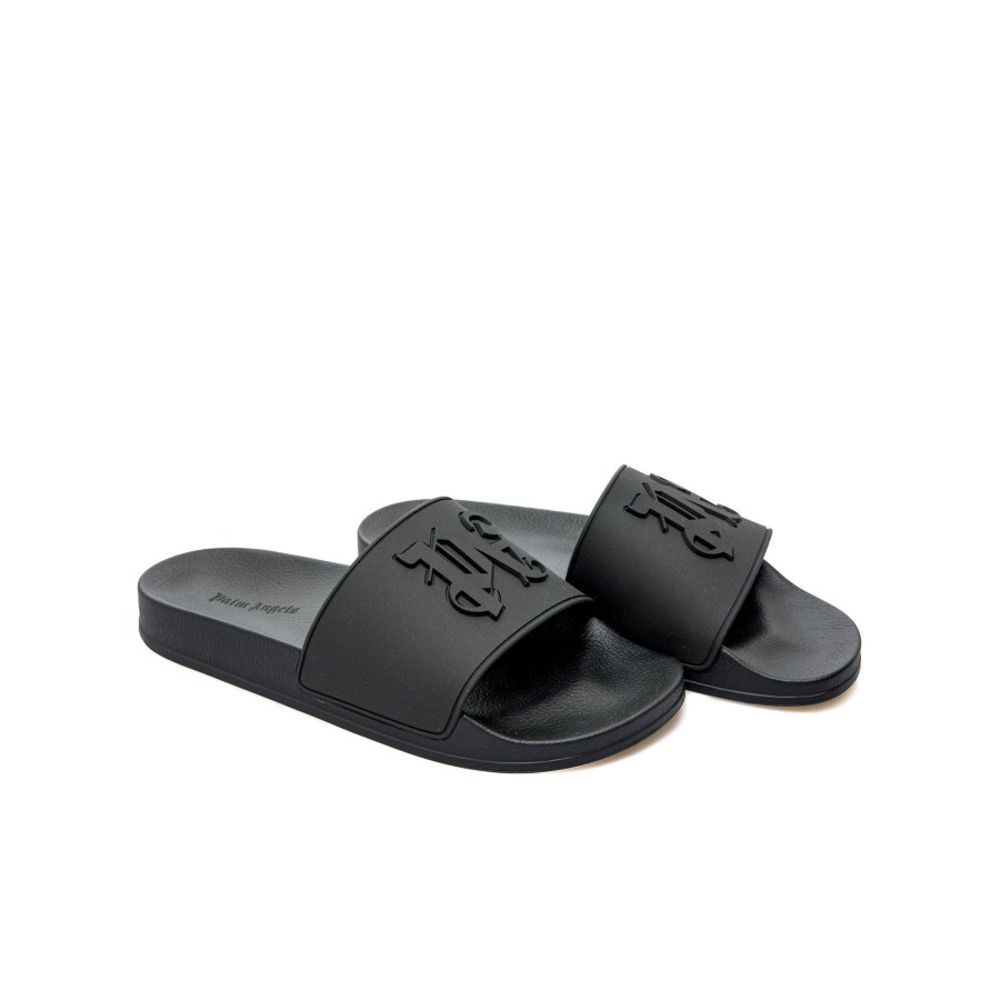 Heren Palm angels Sandals | Palm Angels Monogram Pool