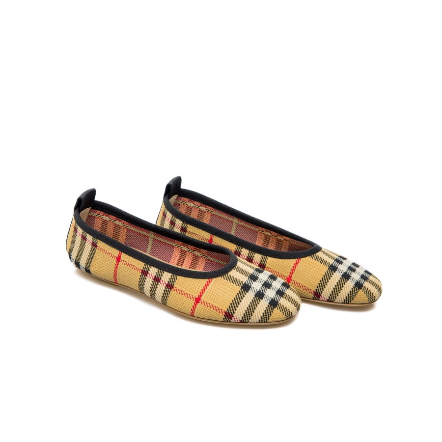 Dames Burberry Ballerinas | Burberry Lf Flt Ralf 05 Knit C