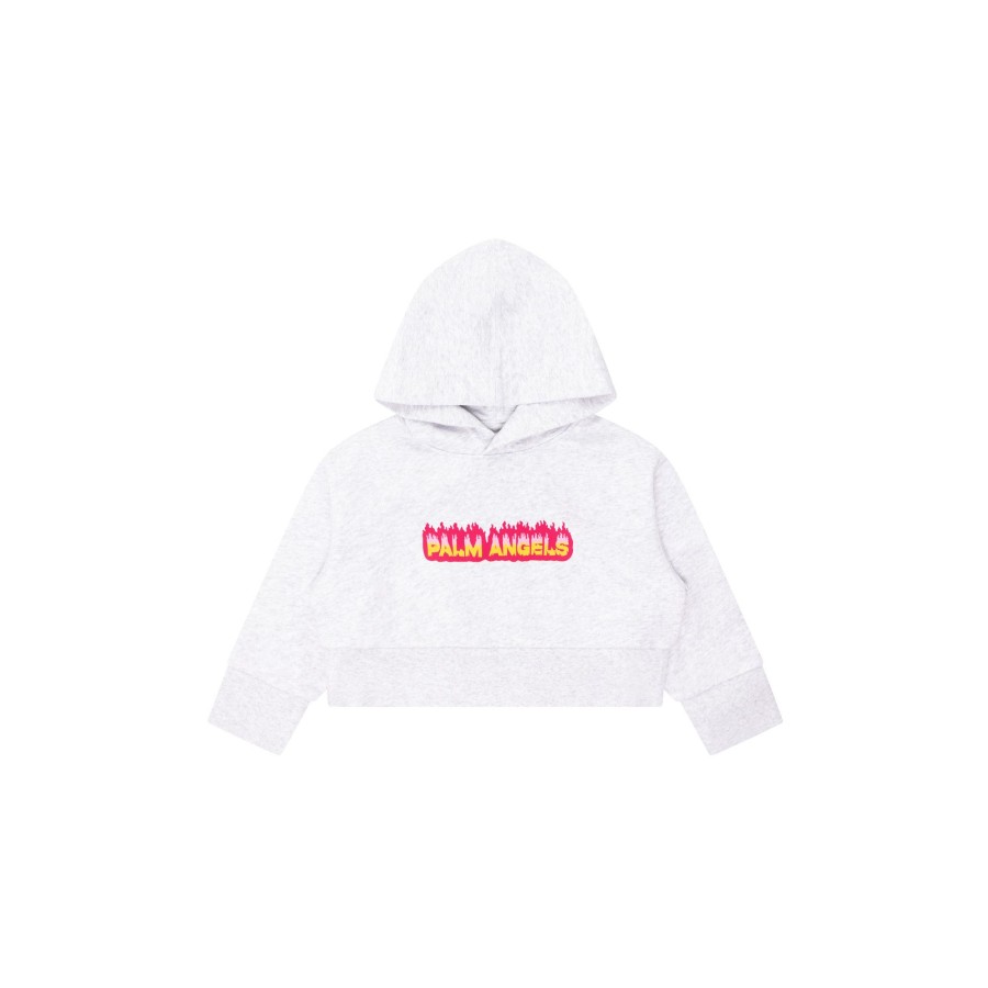 Kids Palm angels Kids Clothes | Palm Angels Flames Crop Hoodie