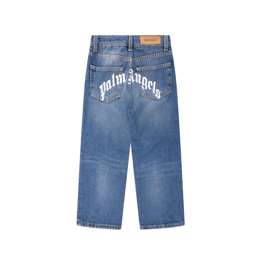 Kids Palm angels Kids Clothes | Palm Angels Logo Denimpants