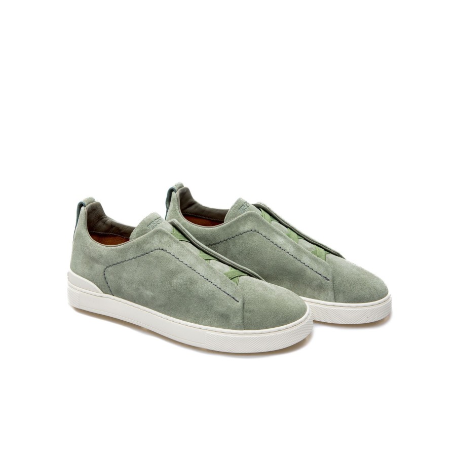 Heren Zegna Sneakers | Zegna Ll Triple Stitch Low-Top