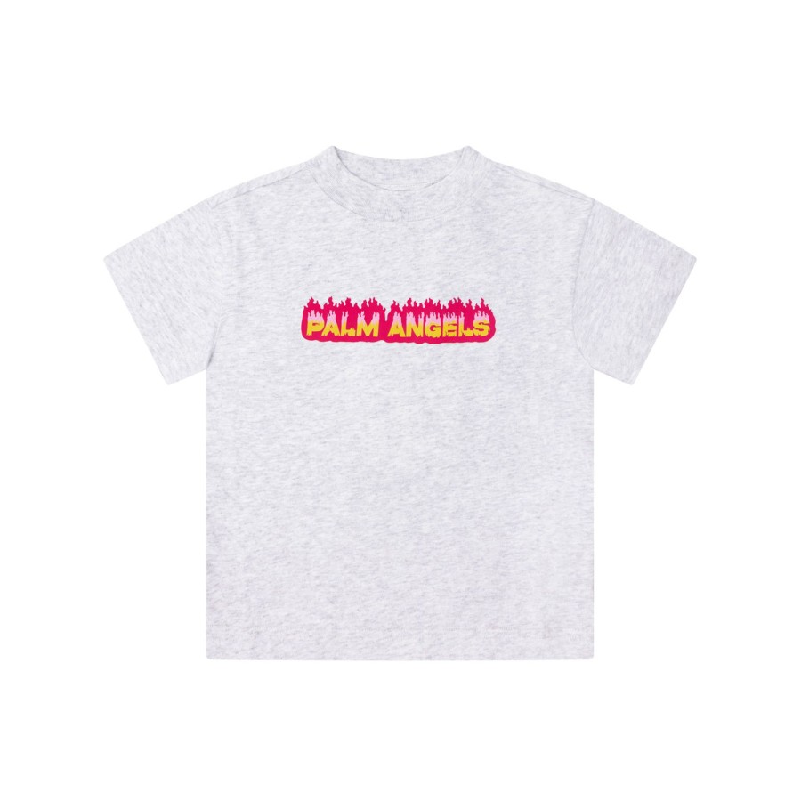 Kids Palm angels Kids Clothes | Palm Angels Flames T-Shirt S/S