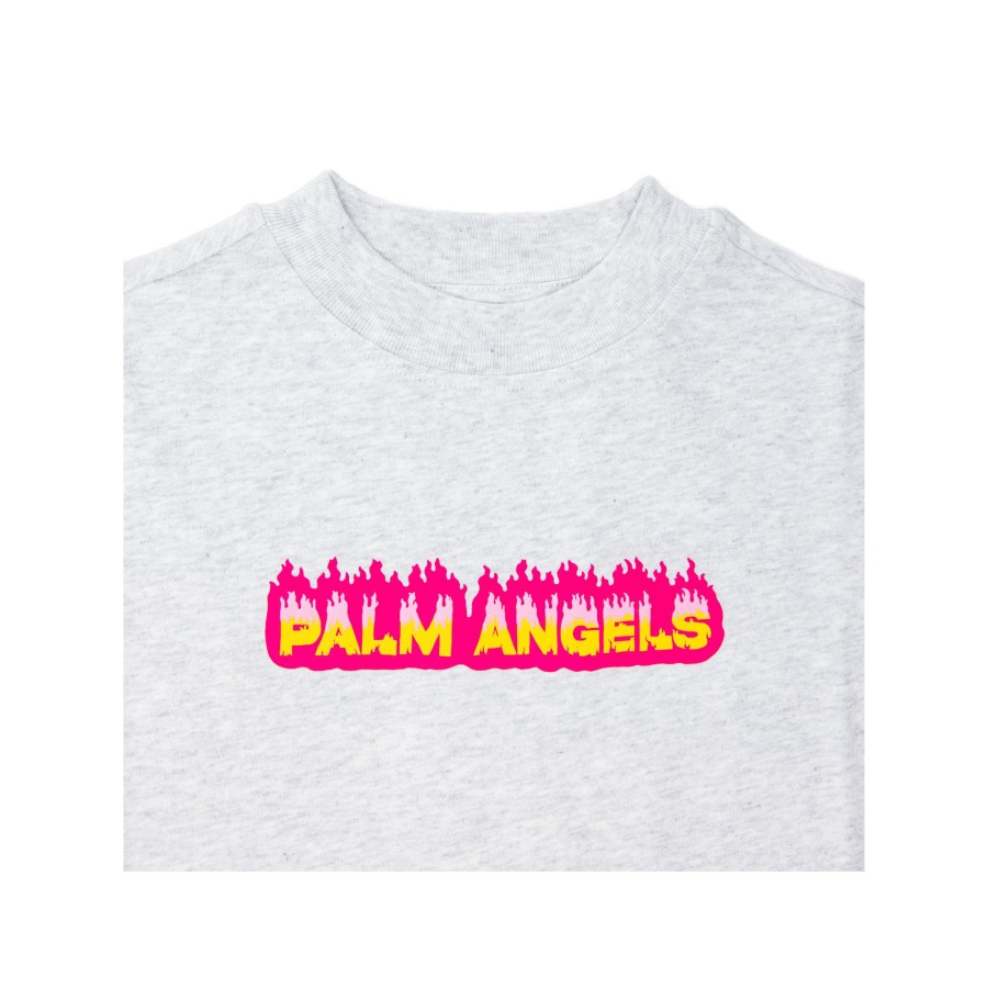 Kids Palm angels Kids Clothes | Palm Angels Flames T-Shirt S/S