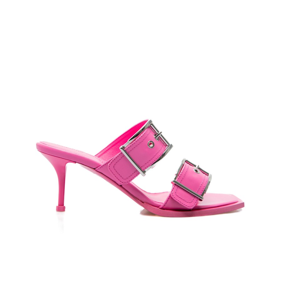 Dames Alexander mcqueen Sandals | Alexander Mcqueen Dbl Buckle Punk Mule